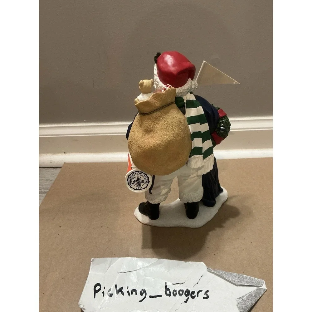 University Of Virginia, The Cavaliers SANTA Figurine Danbury Mint 9